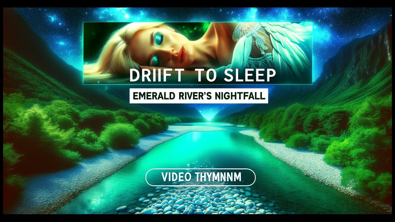 Drift to Sleep: Emerald River's Hypnotic Nightfall w/black Screen at the end...