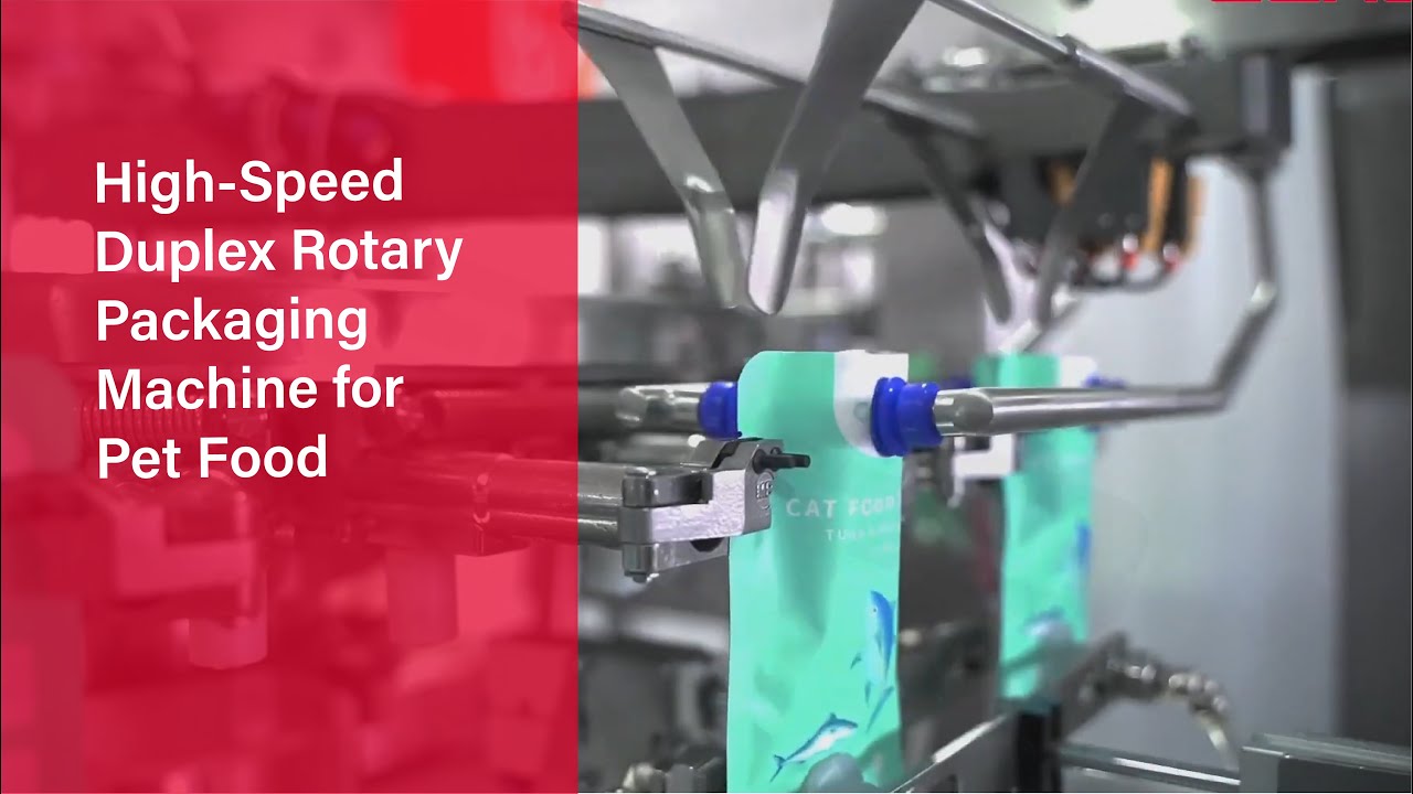 High-Speed Duplex Rotary Packaging Machine for Pet Food – MR8S-100 | Echo Machinery