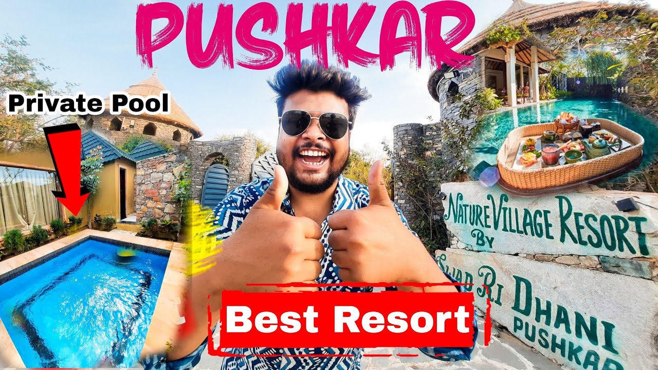 Bali Theme 🏝Private Pool🏖 Villa Resort In Pushkar| Nature Village Resort Pushkar| Floating Breakfast