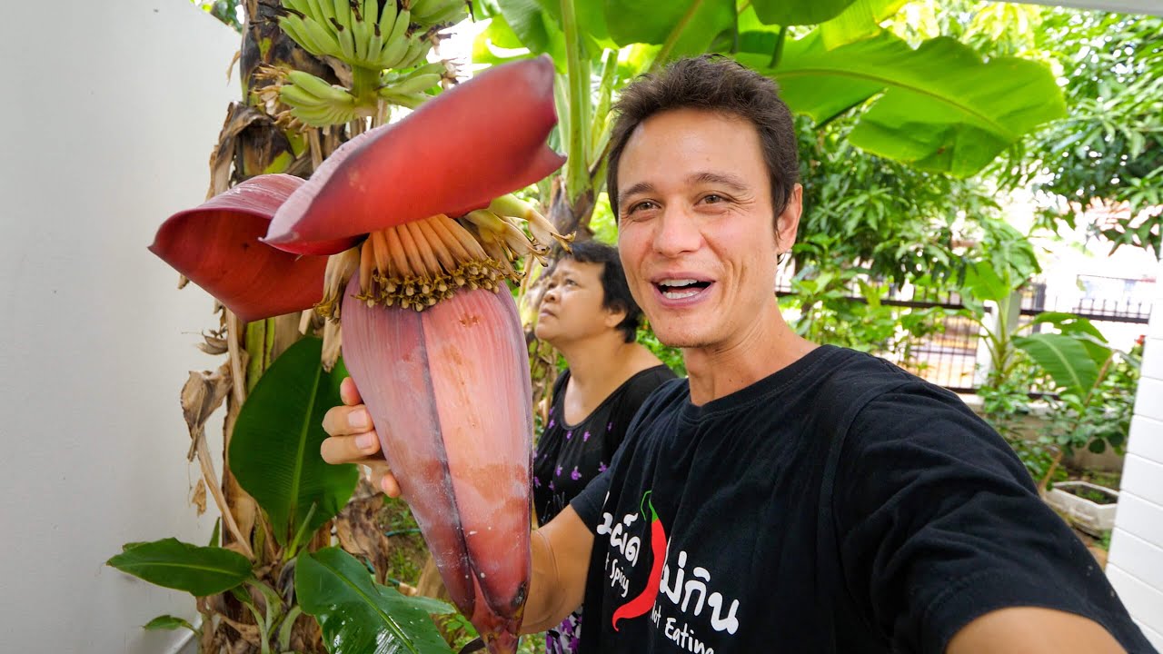 Едим цветок банана!! 🍌 Рецепт тайской кухни на растительной основе!!