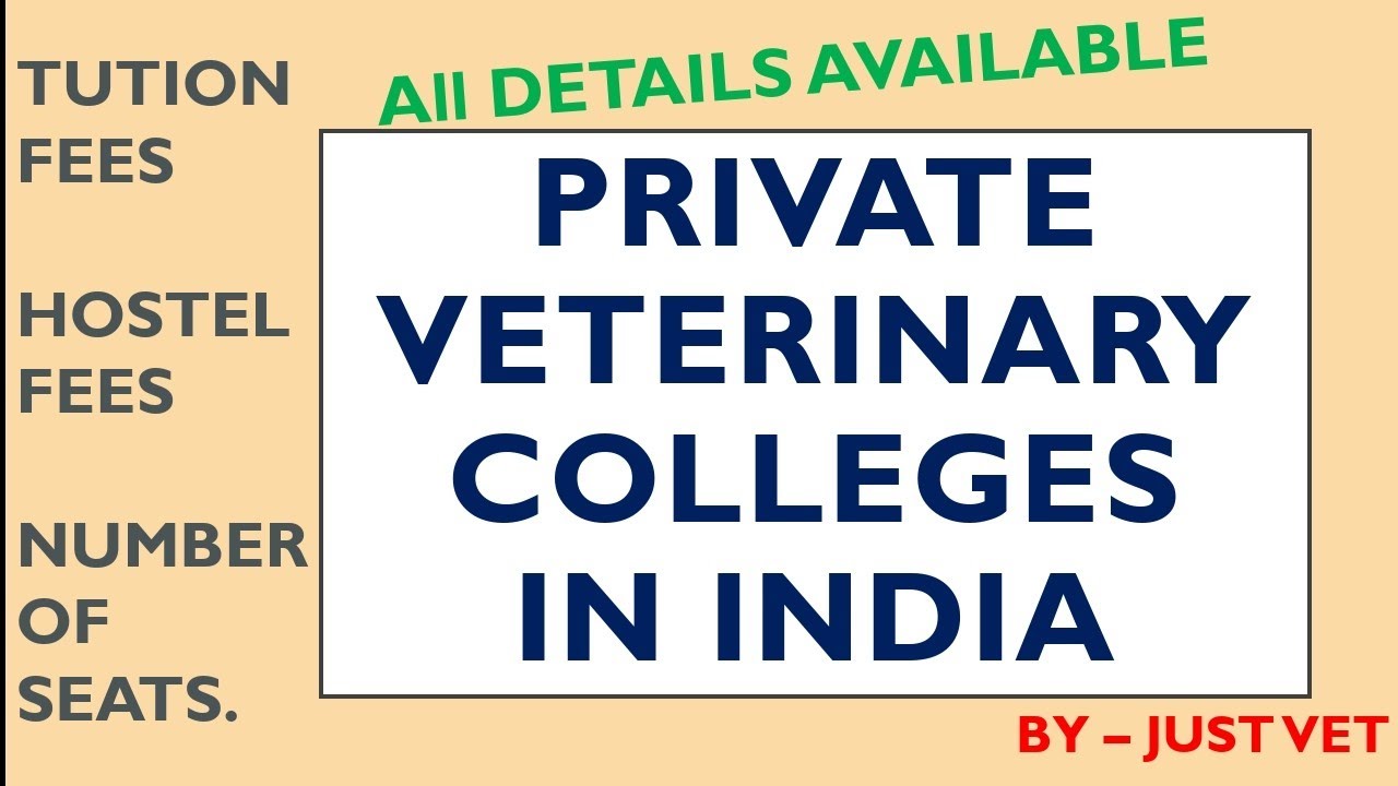 Private Veterinary Colleges in India :BVSC and AH - Veterinary college details