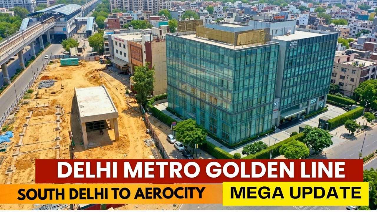 Delhi Metro Golden Line Changing Airport Connectivity Forever! 🇮🇳 | South Delhi to Aerocity Update