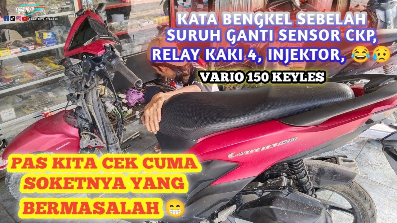 BUTUH KEAHLUAN KHUSUS UNTUK PERBAIKI MOTOR INI,VARIO 150 KEYLES #video #tutorial #bengkel #motor #fy