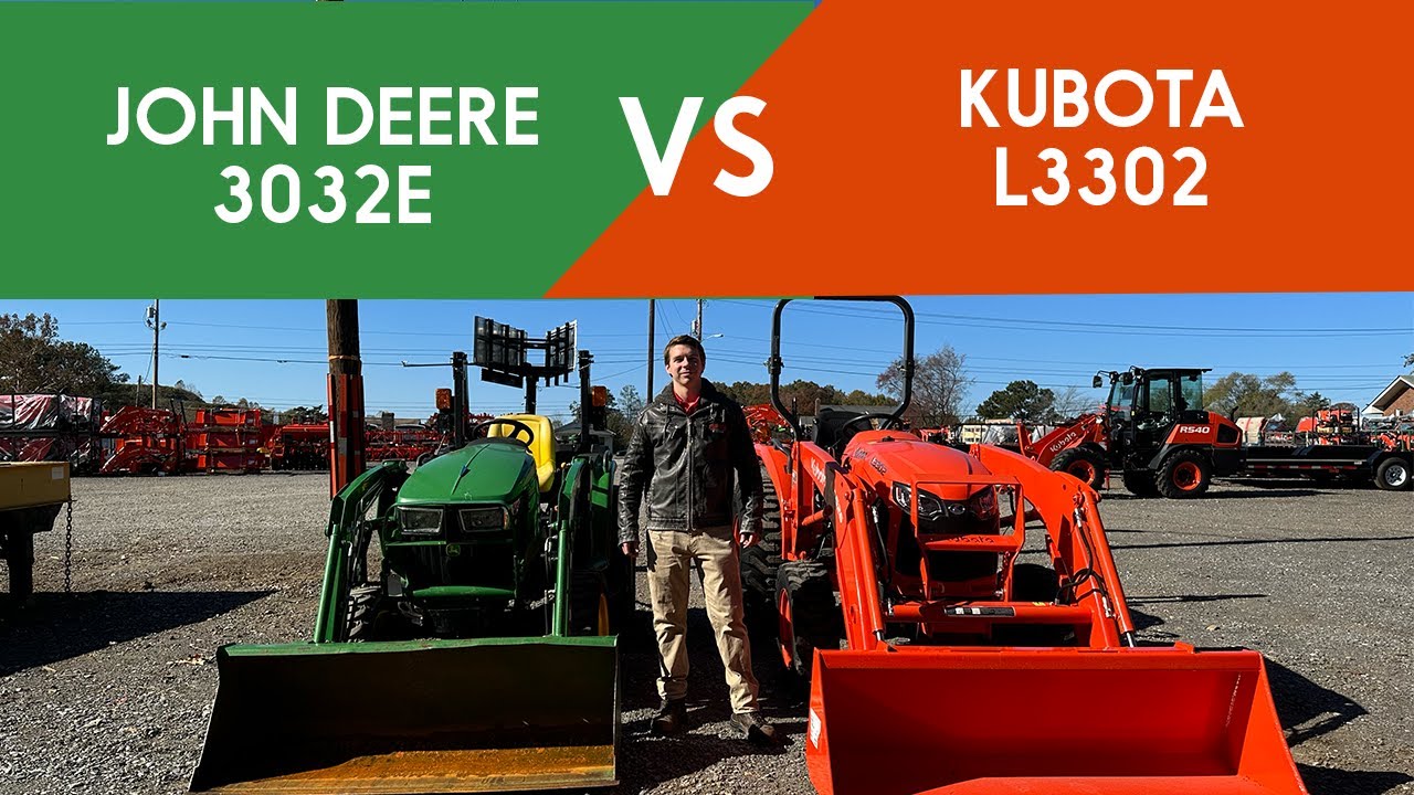 Kubota L3302 против John Deere 3032E