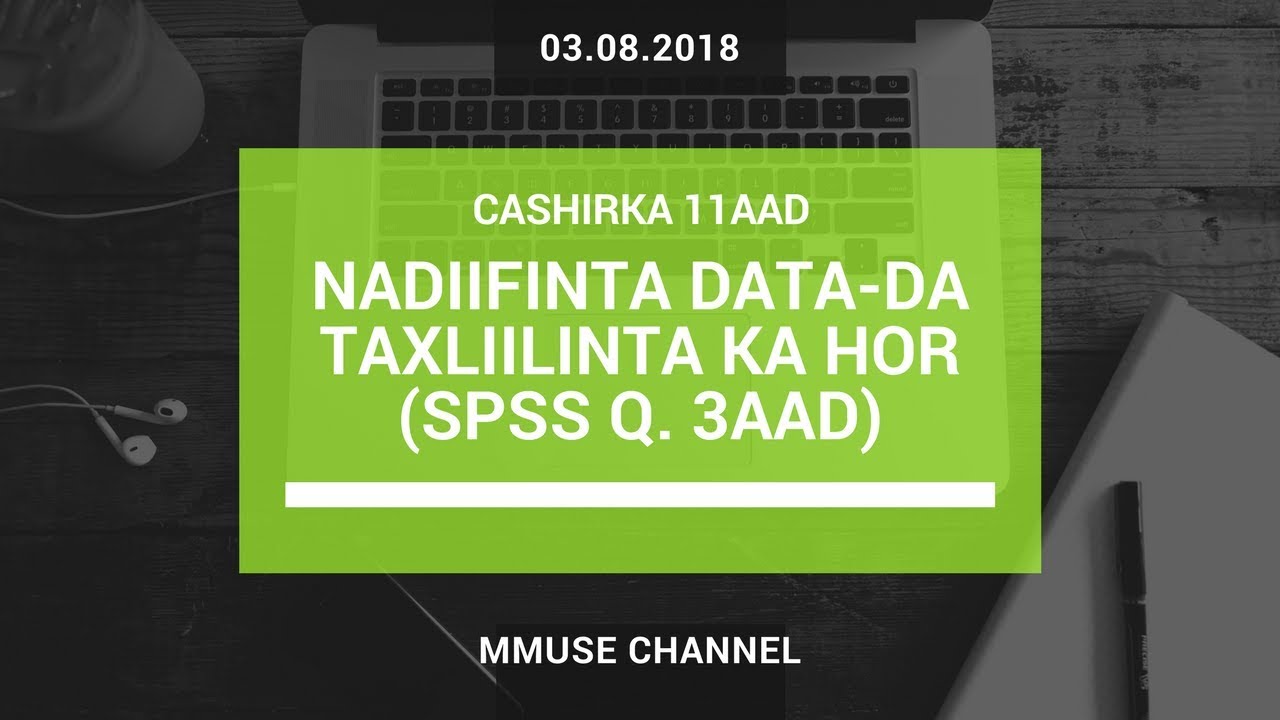 SPSS (3): Nadiifinta Data-da Taxliilinta Ka Hor - Casharo Cilmi Baaris