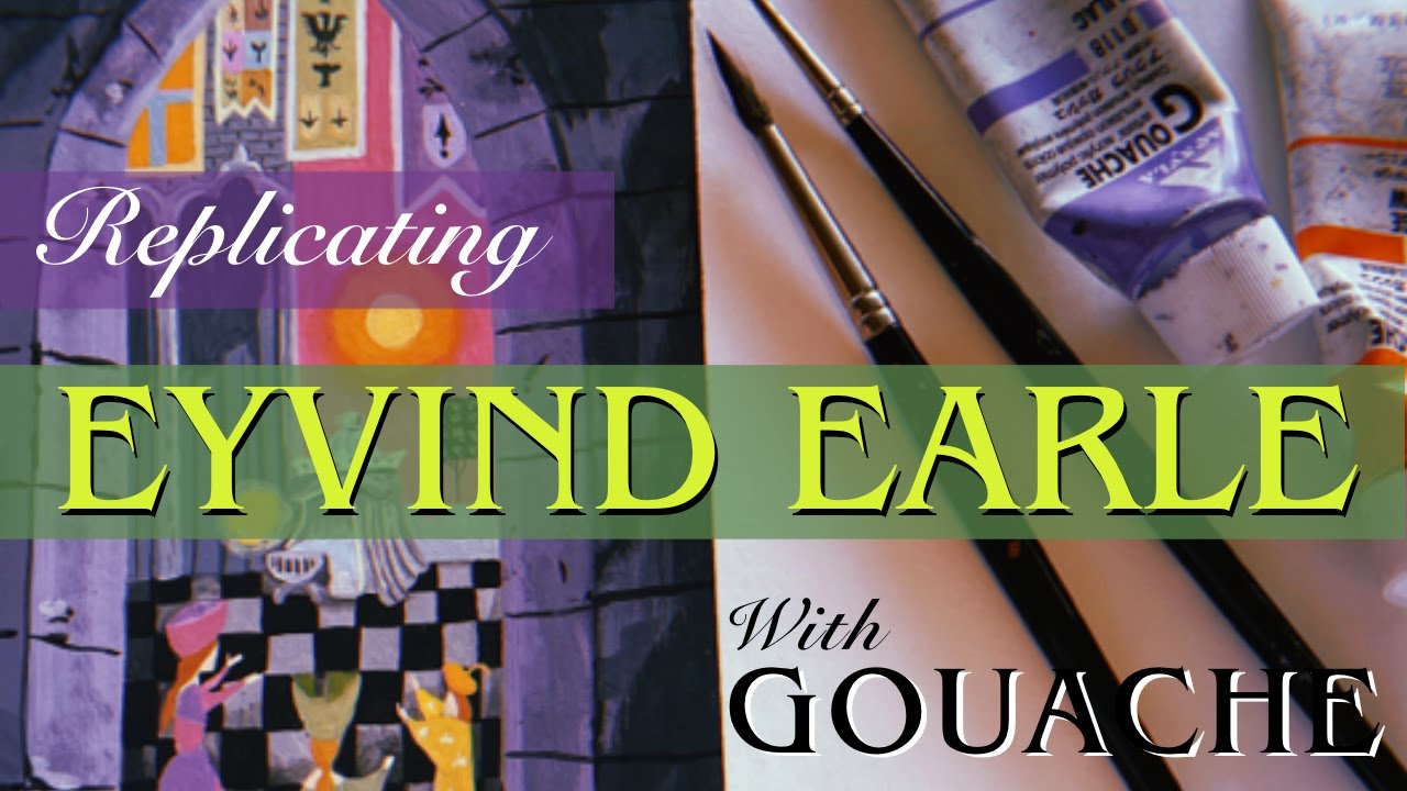 Painting With Gouache: Replicating Eyvind Earle's Concept Art For Disney's Sleeping Beauty #gouache