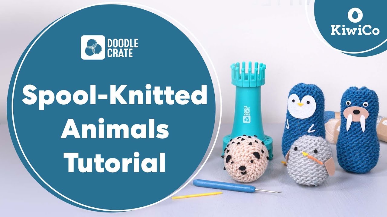 Learn Spool Knitting to Make Cute Animals | Doodle Crate Project Instructions | KiwiCo