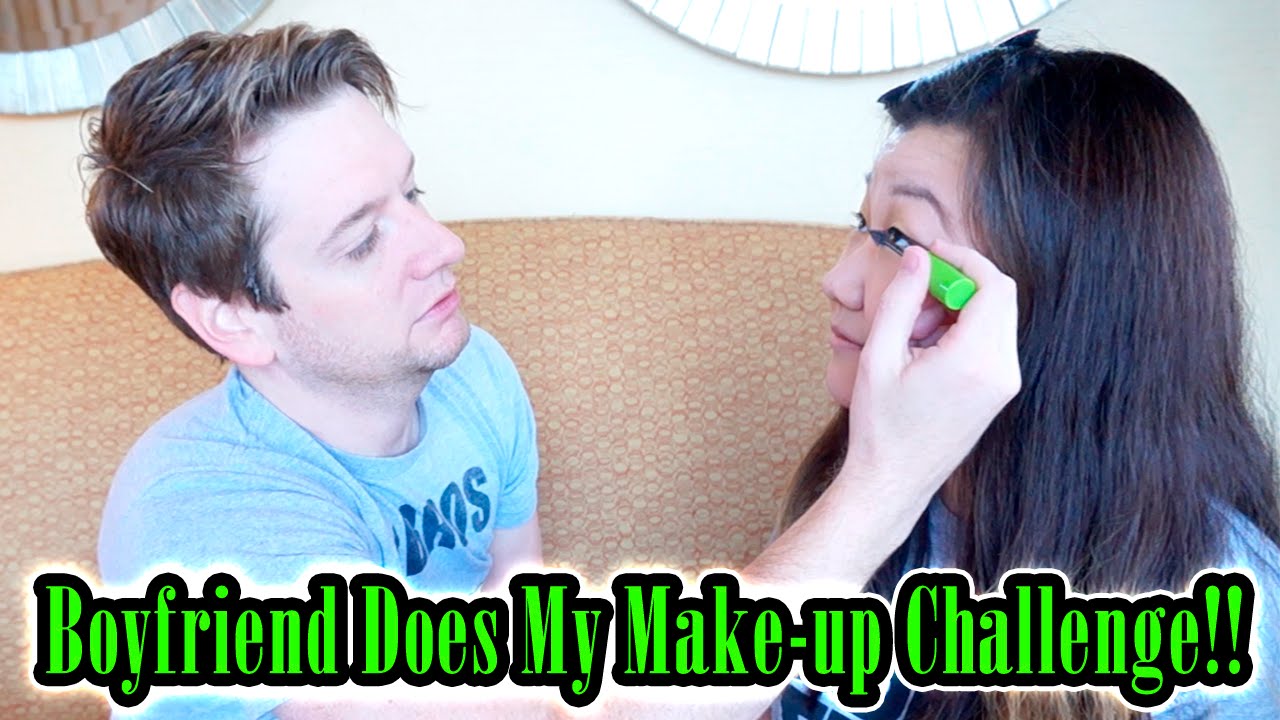 Boyfriend Does My Makeup Challenge with Chad Alan!! - He made me look beautiful~!