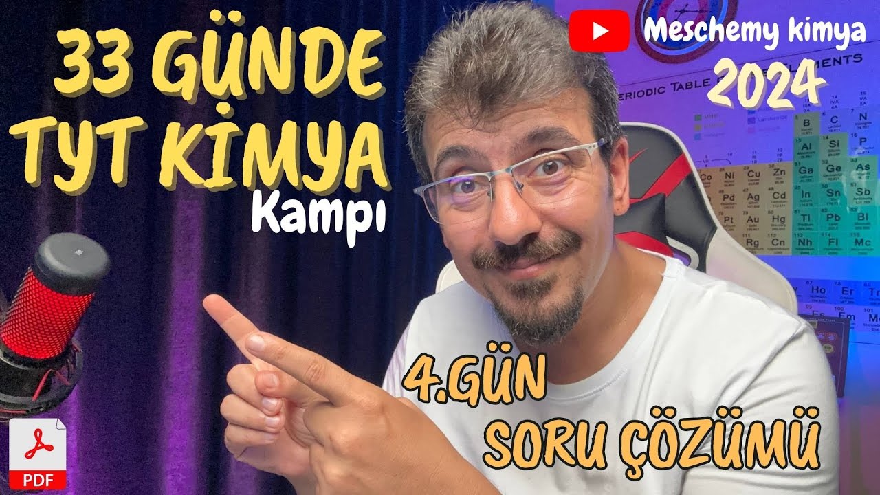 Atom ve Periyodik Sistem 1 Soru Çözümü | 33 Günde TYT Kimya Kampı | 9. Sınıf | 4. gün