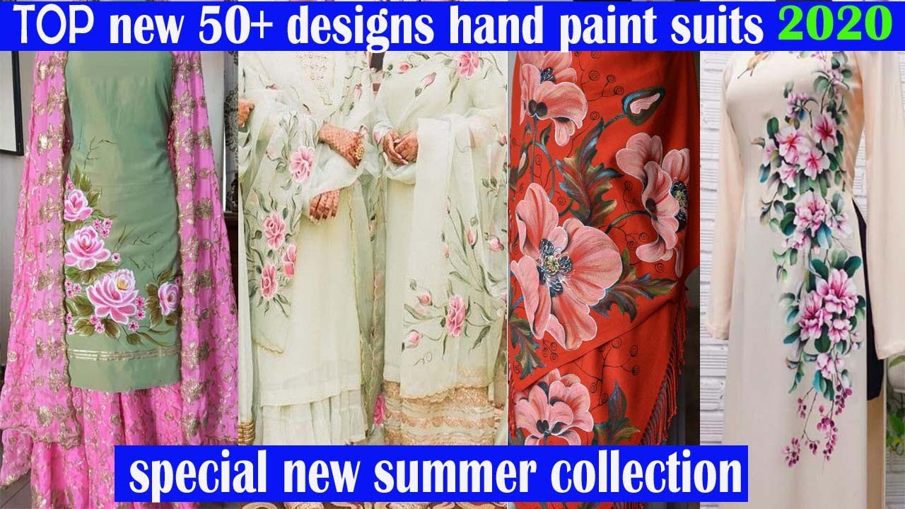 #punjabisuit #handpaintsuits latest 50 new design hand paint suits| hand painted Punjabi suit design