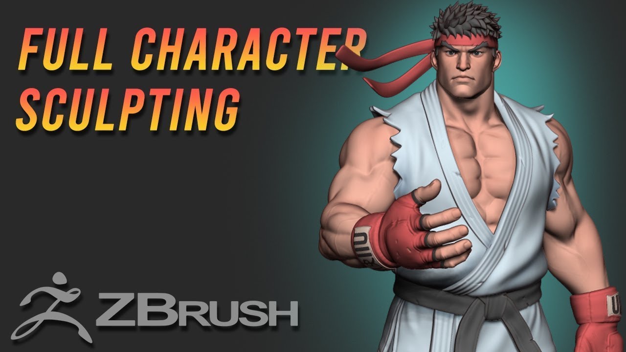 Sculpting Stylized Male Character in Zbrush | Ryu Fanart