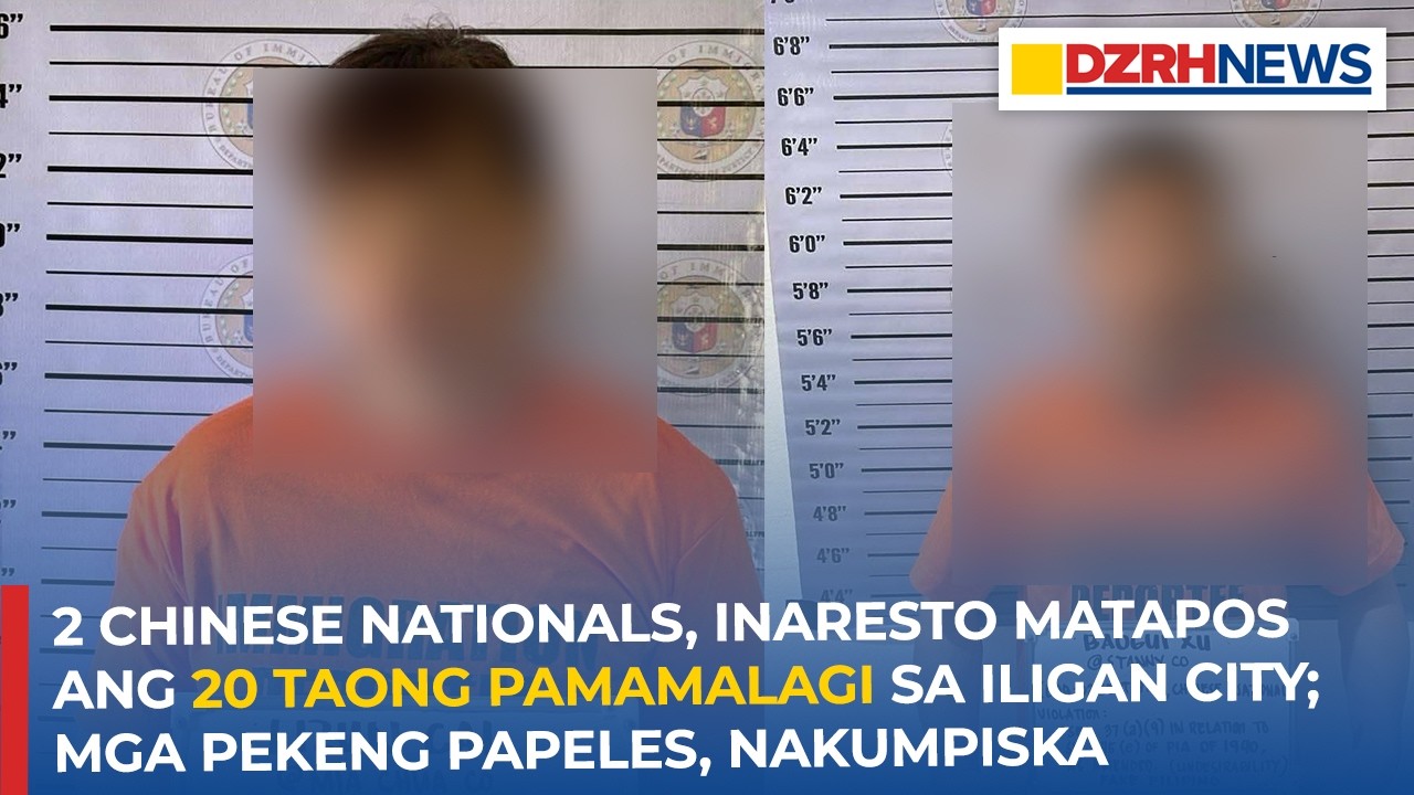 2 Chinese nationals, arestado matapos ang 20-taong pamamalagi sa Iligan City