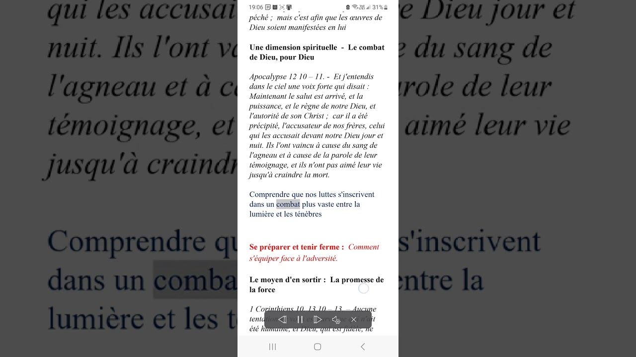 Notes du message sur la Souffrance 