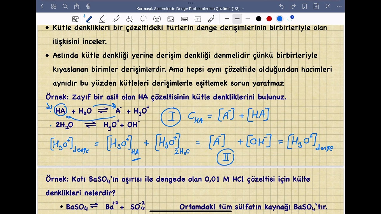 Karmaşık Sistemlerde Denge Problemlerinin Çözümleri (1/3) - Analitik Kimya