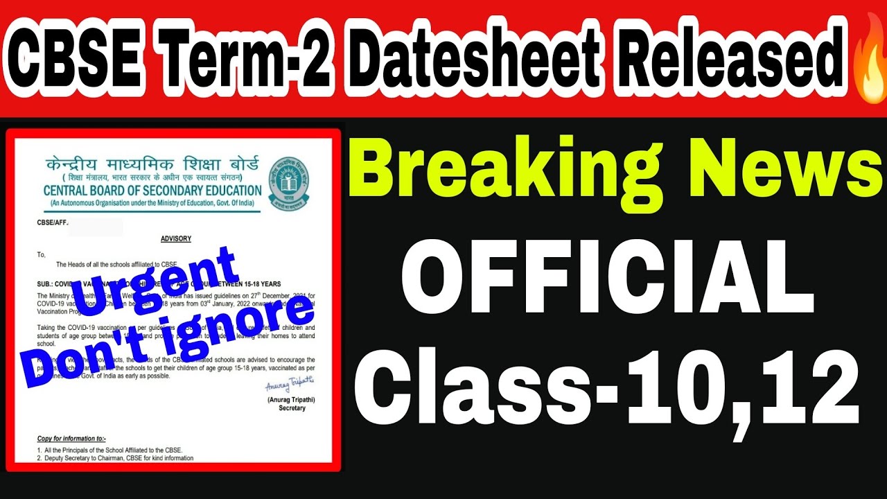 Breaking😍 CBSE Term-2 Datesheet Released 💥 Class-10 & 12 - official Practical Dates OUT