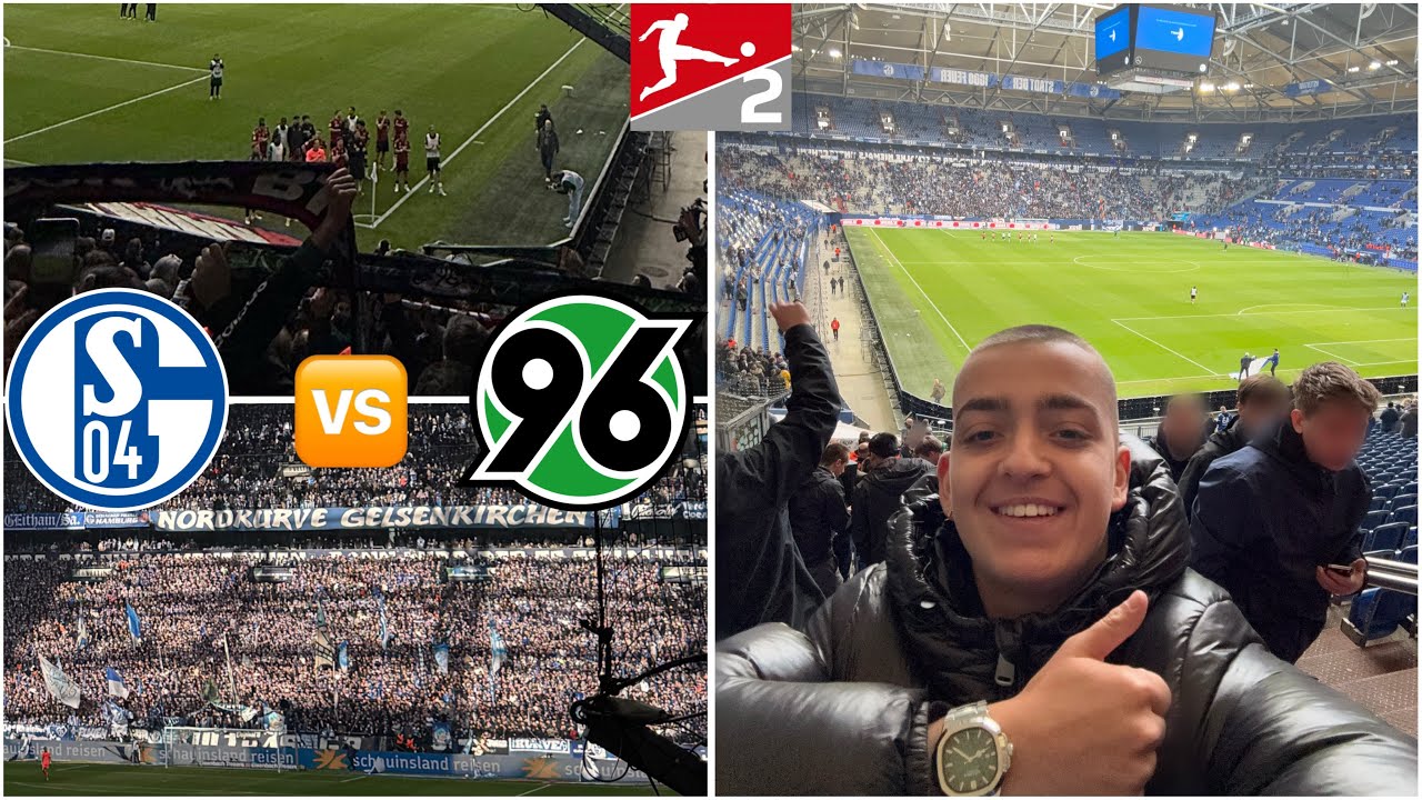 Last Minute Ausgleich😱| 90+8 Eskalation🤩🧨| Schalke 04 vs. Hannover 96⚽️| Stadionvlog🏟️📸