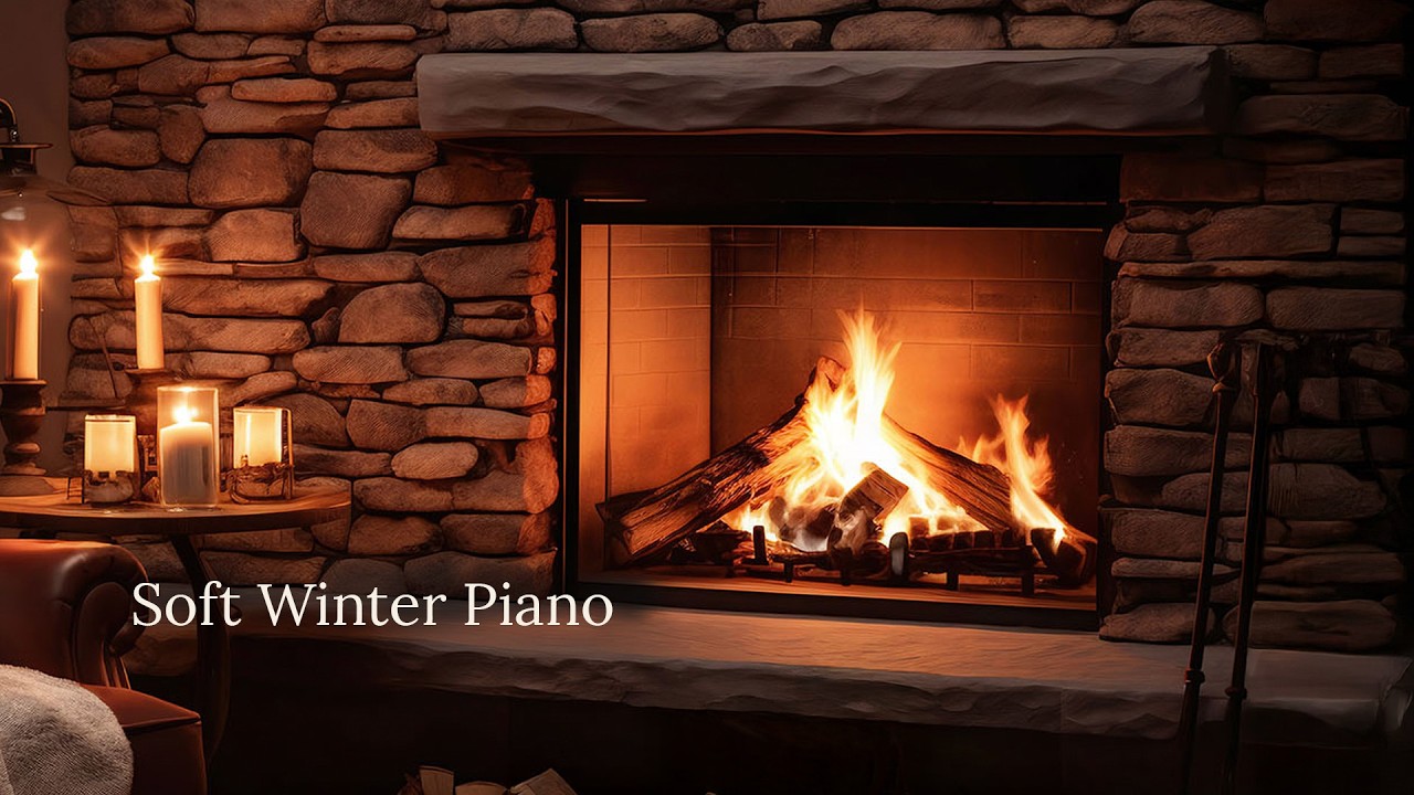 Soft Winter Piano ❄️ Peaceful Night Ambience for Sleep & Focus
