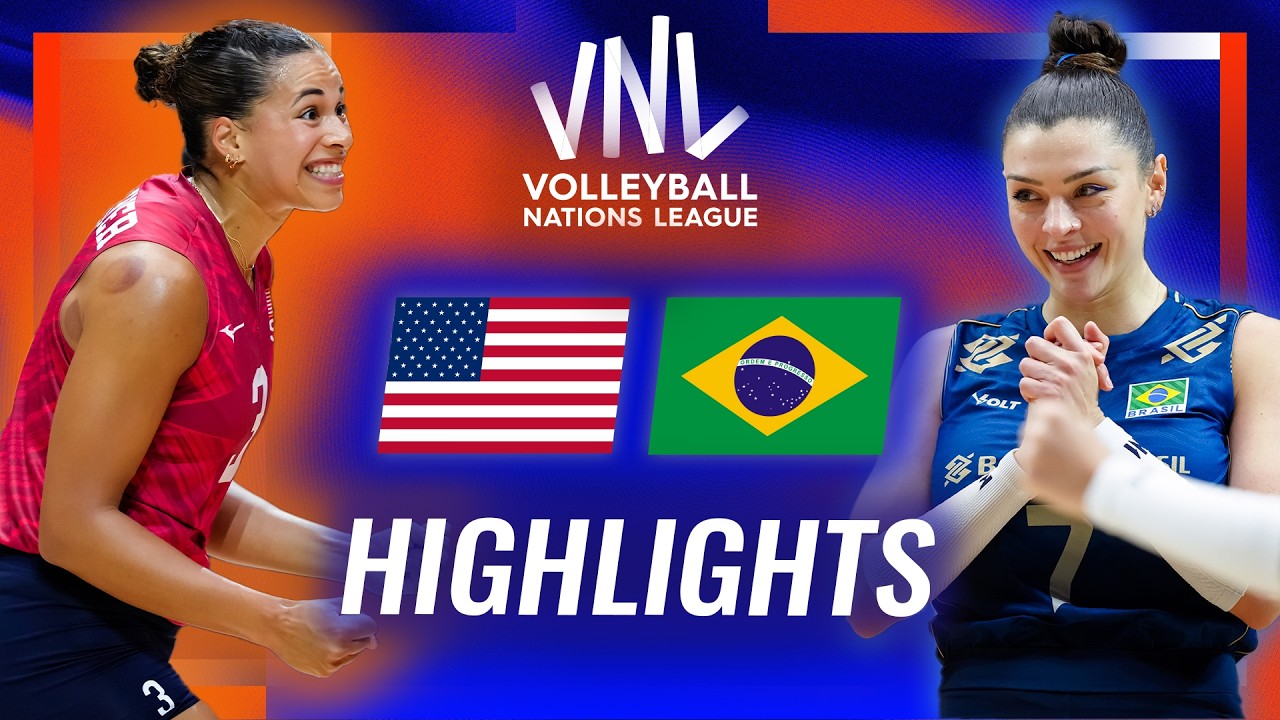 USA 🇺🇸 vs. Brazil 🇧🇷 - Highlights | Week 3 | Women's VNL 2026