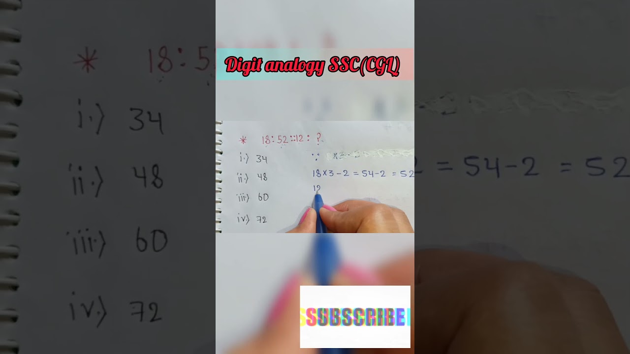 digit analogy reasoning SSC(CGL) Tricks 
