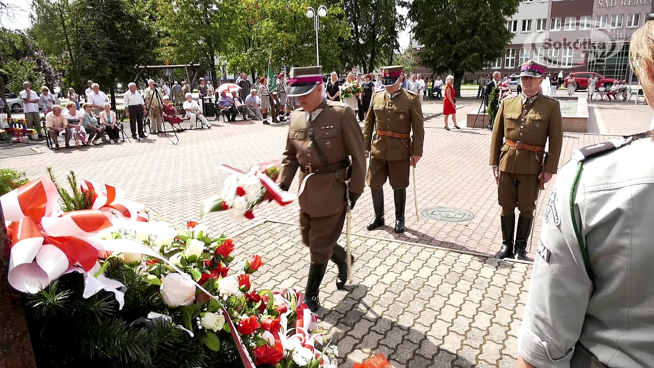 Złożenie wieńców podczas Święta Wojska Polskiego w Sokółce / Sokółka 2018
