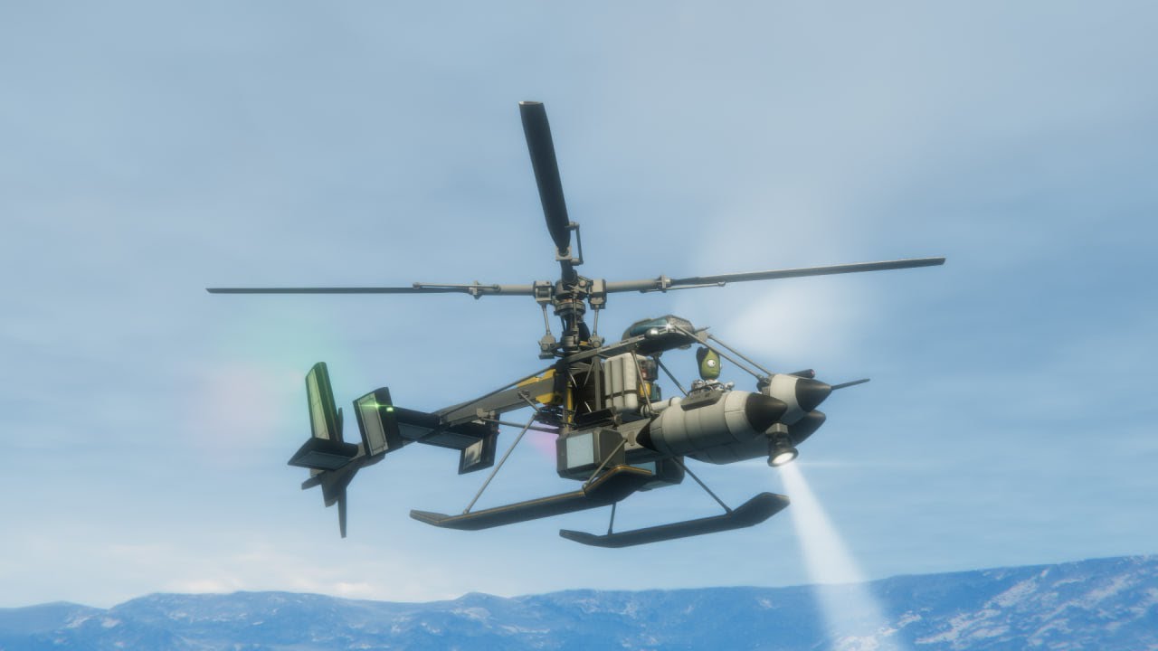 KSP FAR helicopter with swashplate