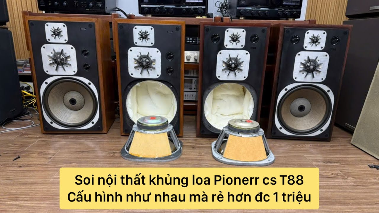 Sự thật chưa biết về loa PIONEER CS T88 & PIONEER  S T8 , bass 30 gân za lươn , nhạc vàng rất hay 
