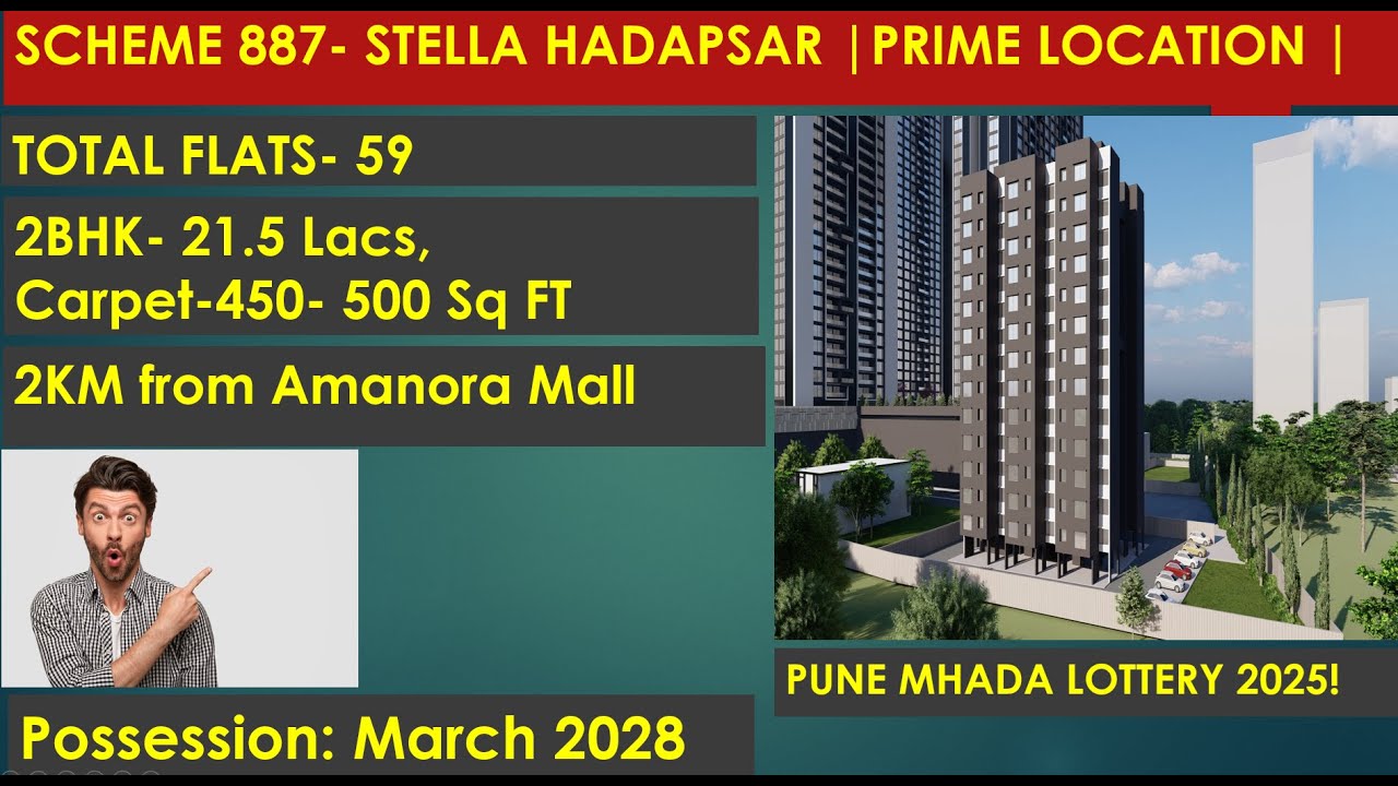 Scheme 887 STELLA HADAPSAR l Mhada Pune lottery 2025 #mhadalottery #pune #hadapsar