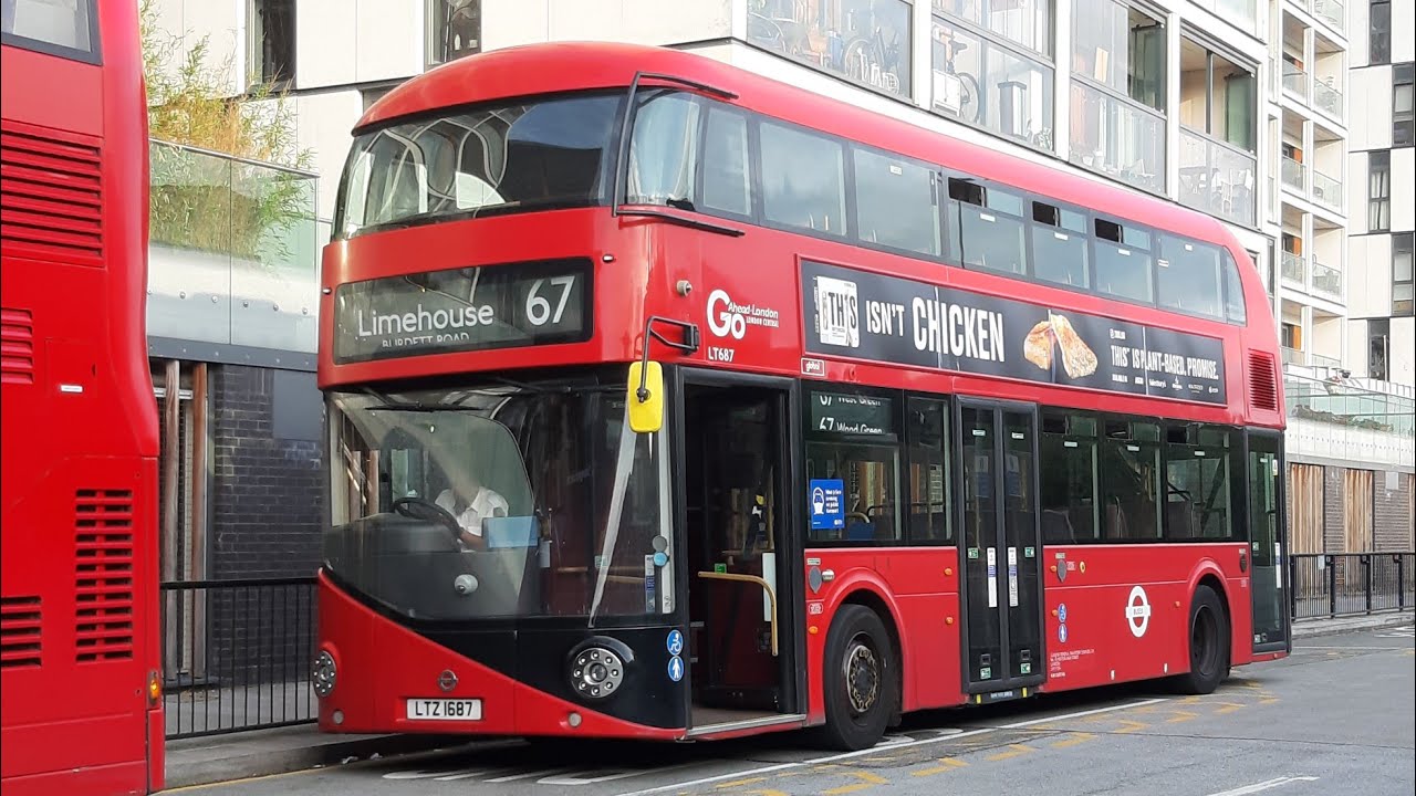 DFRV. 67 Dalston Jct - Wood Green - Dalston Jct. LTZ1687. LT687. Go Ahead London New Routemaster.