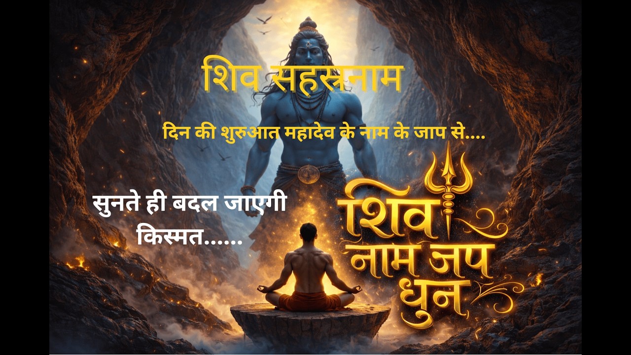 दिन की शुरुआत महादेव के नाम से | शिव सहस्रनाम जाप | 1000 Names of Lord Shiva 🔥