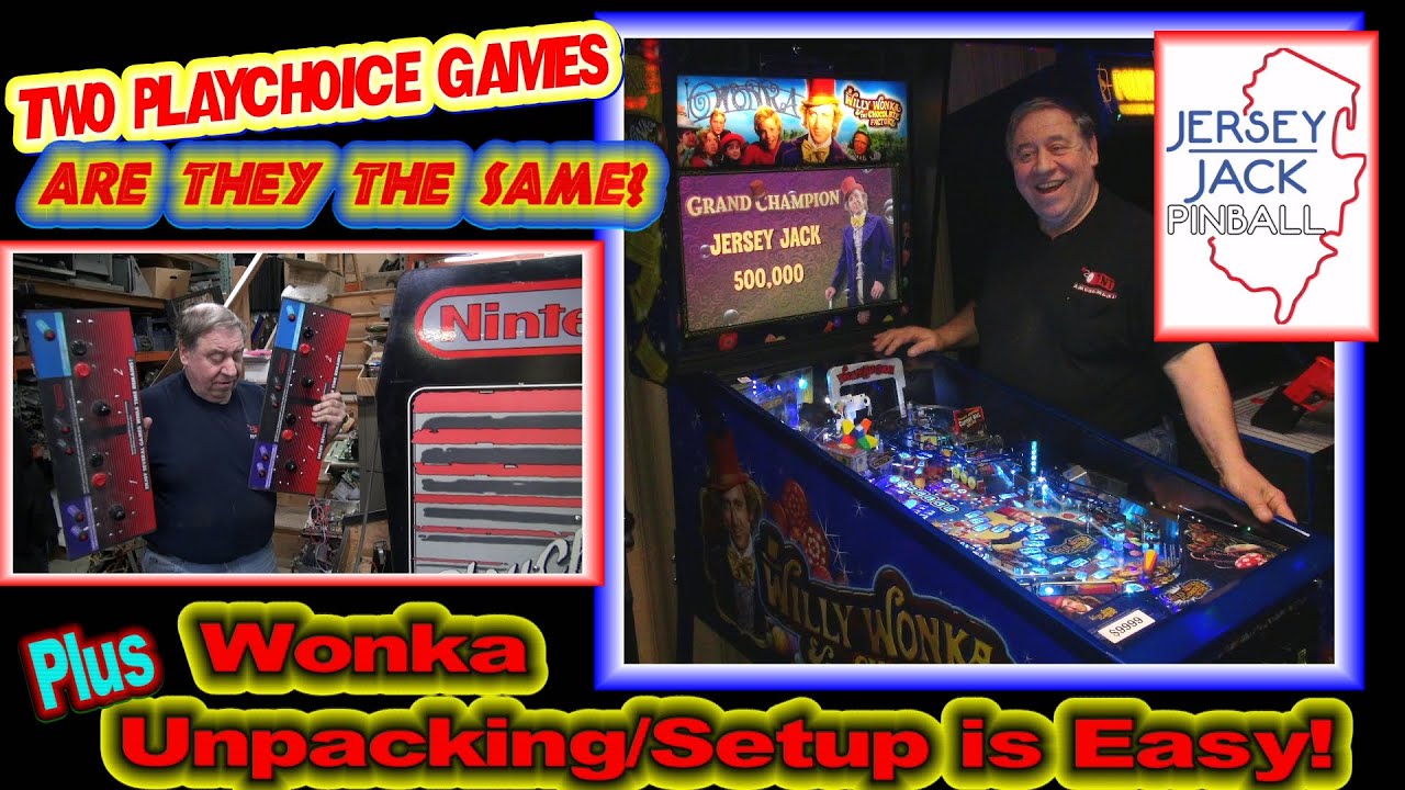 #1569 Unpacking and Setup of Jersey Jack WILLY WONKA Pinball Machine-also PLAYCHOICE-TNT Amusements