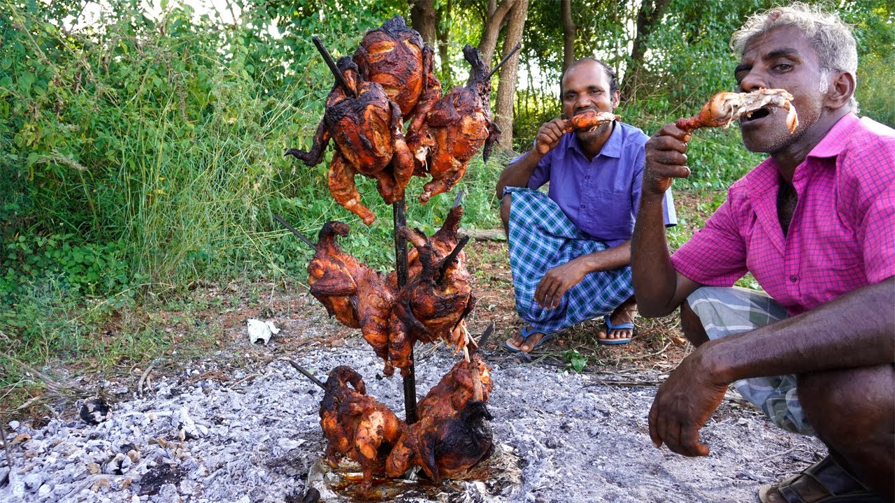 10 Full Chicken Tandoori | Full grilled chicken in Barrel | whole chicken roast | food fun village