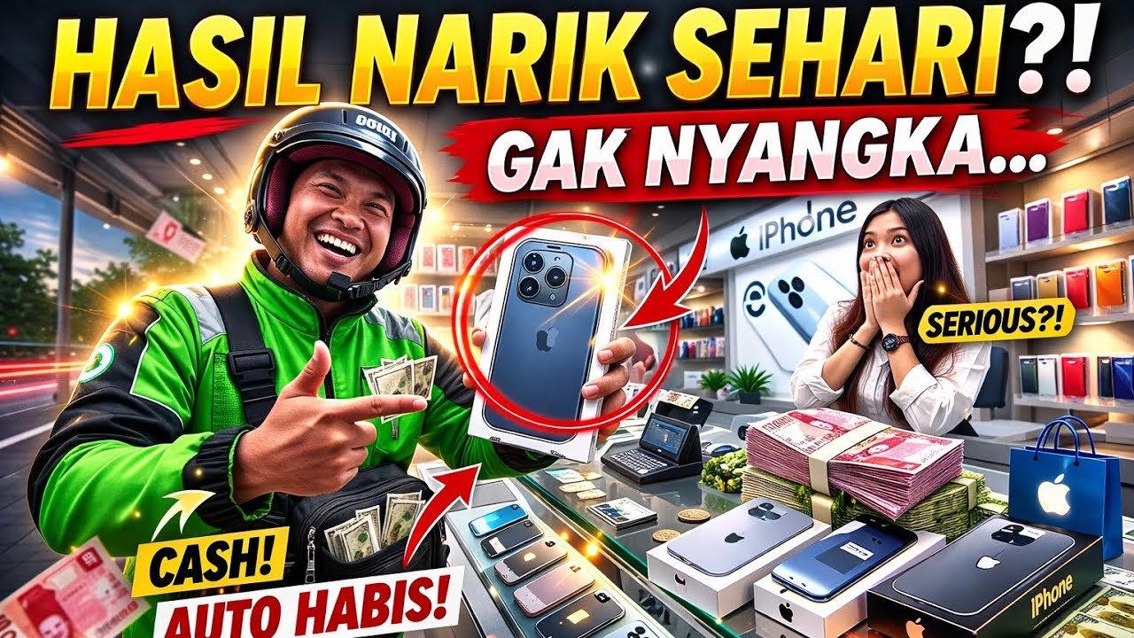 Hasil harik seharian,,, gak nyangka #ojol #driverojol #hasilnarik #ceritaojol #driveronline