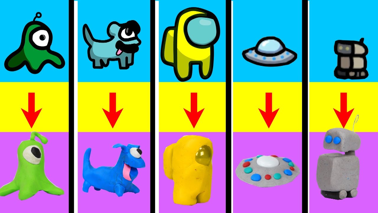 Creative DIY Making a Clay Craft version of the Among Us Pets IN REAL LIFE!