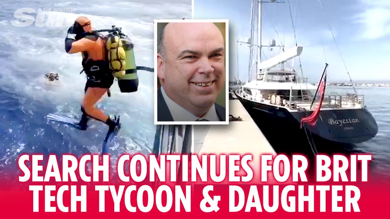 Search continues for British tech tycoon Mike Lynch after luxury yacht Bayesian sank off Sicily