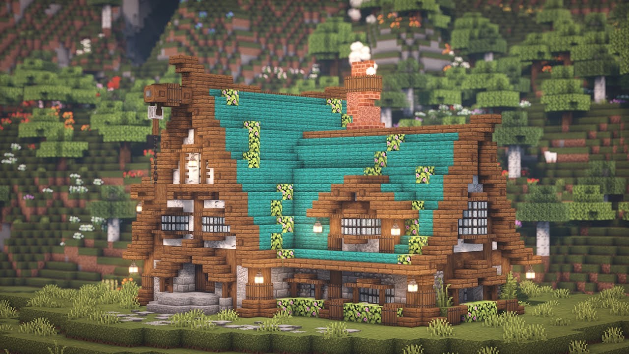 Minecraft | Como Construir Uma Casa de Fantasia Medieval | 05