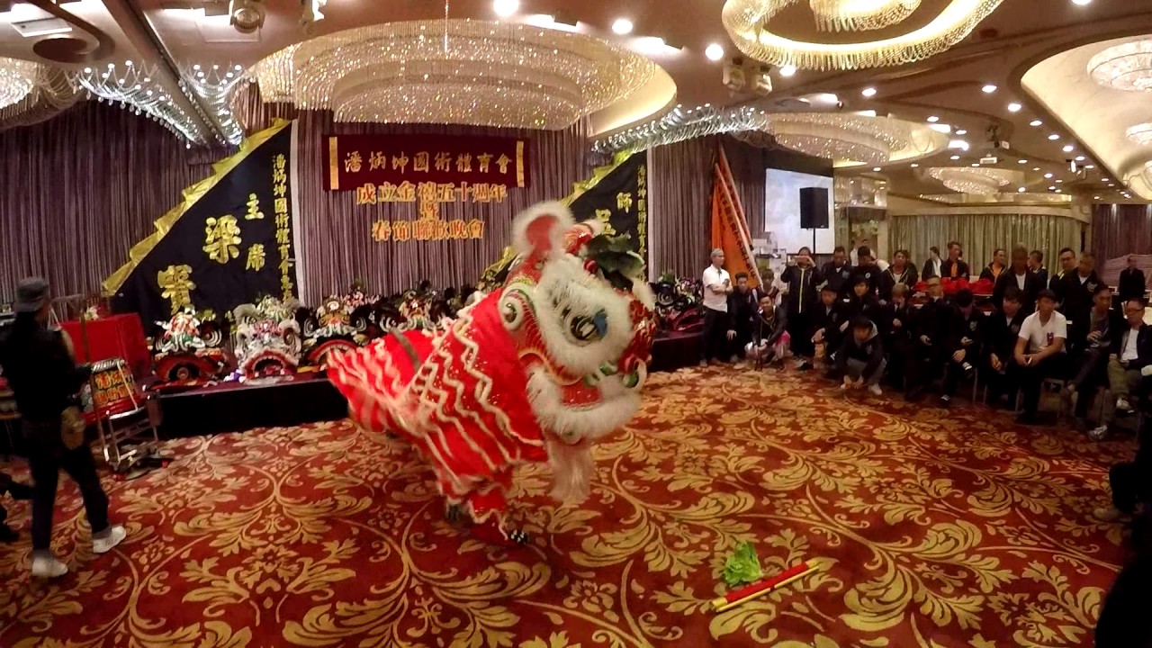 潘炳坤國術體育會(成立金禧五十周年)國際獅兄弟醒獅團同學會到賀