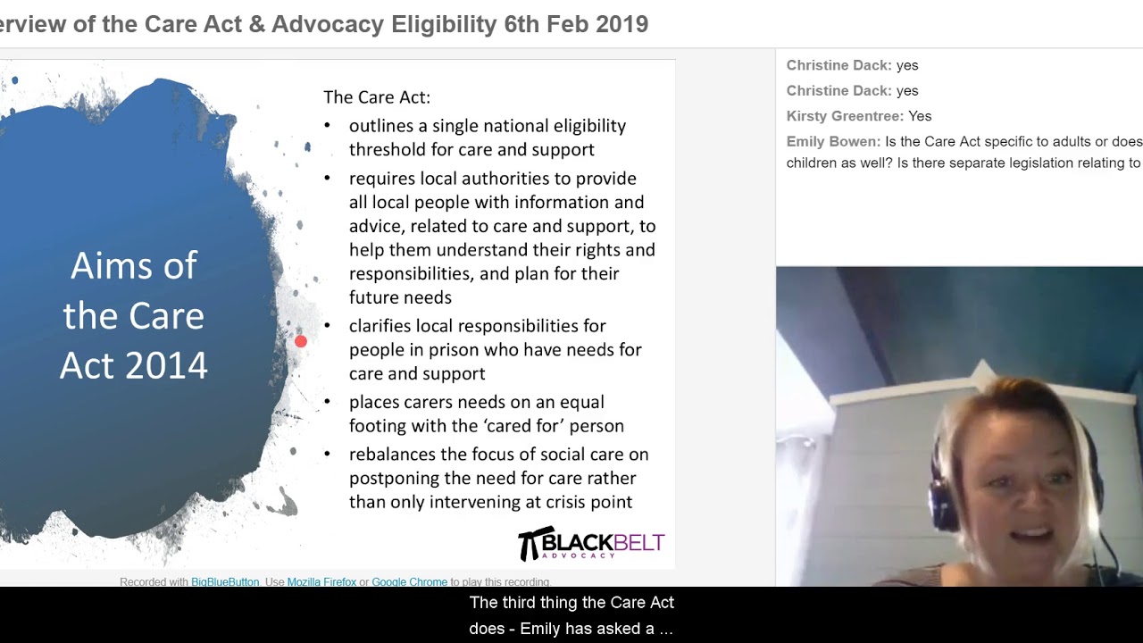 Overview of Care Act and Advocacy Eligibility