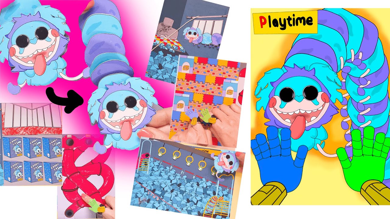 DIY ♥ 6Gaming book poppy playtime chapter2  PJ Pug-A-Pillar game book파피플레이타임 챕터2 PJ퍼그어 필러의 게임북