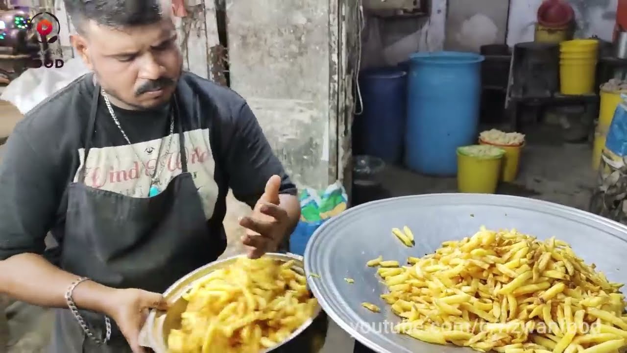 Hardworking Kids and Man Making Crispy French Fries | Complete Process of Making Perfect Fries |