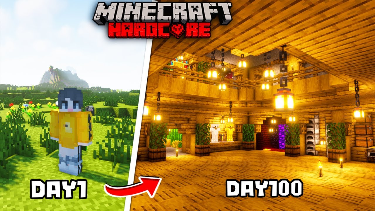 เอาชีวิตรอด 100 วัน สร้างเมืองใต้ดิน | Minecraft Hardcore 100 Days