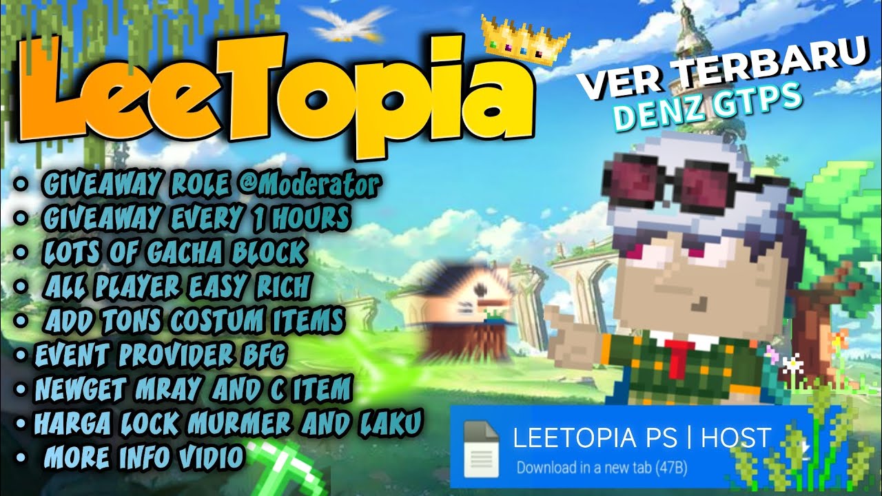 Server gtps terbaru 2026 | Leetopia Rename (Gaya-ps) | Giveaway role dev+all title | Server fresh