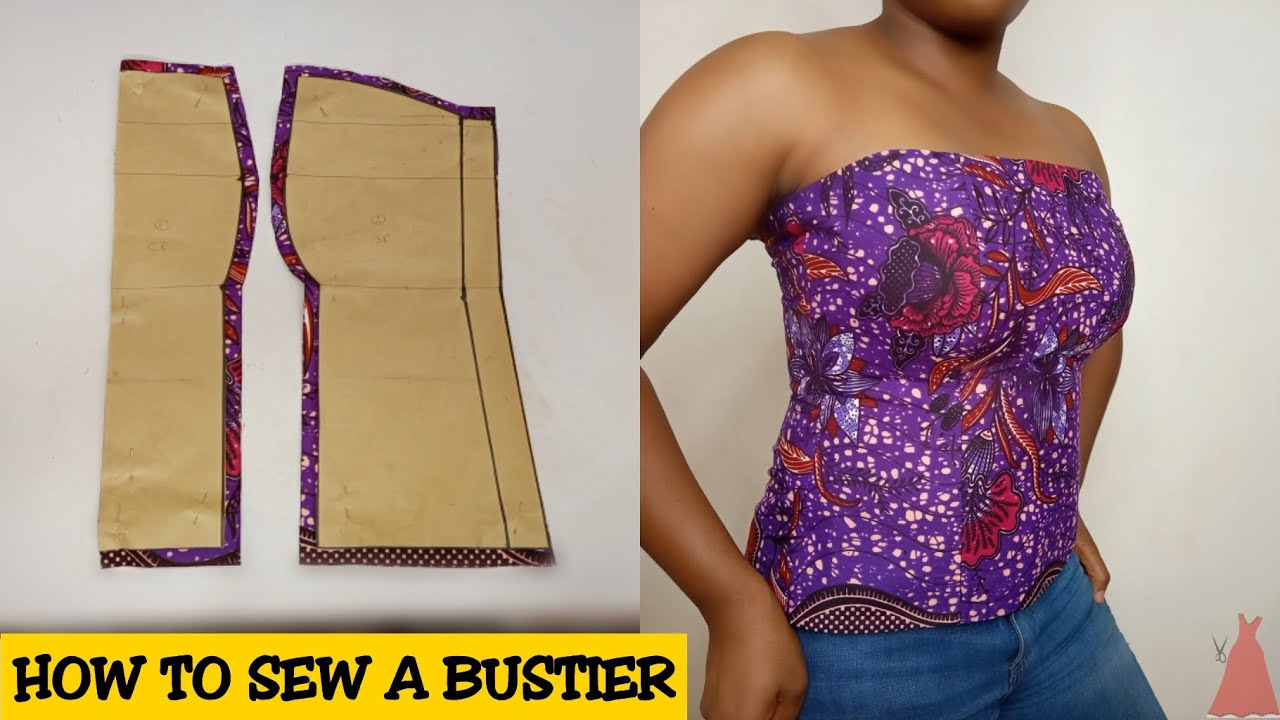 How to easily sew a BUSTIER | Bustier blouse tutorial @Stitchadress