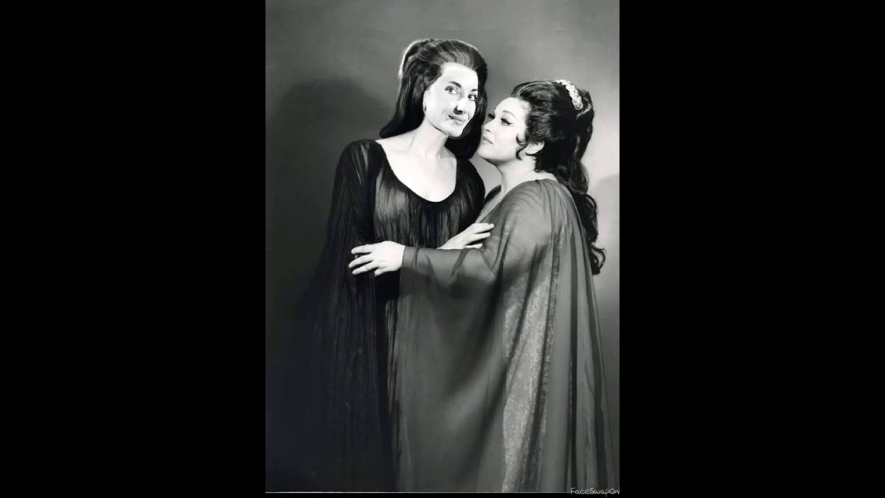 Callas & Horne mixed together. Norma scene