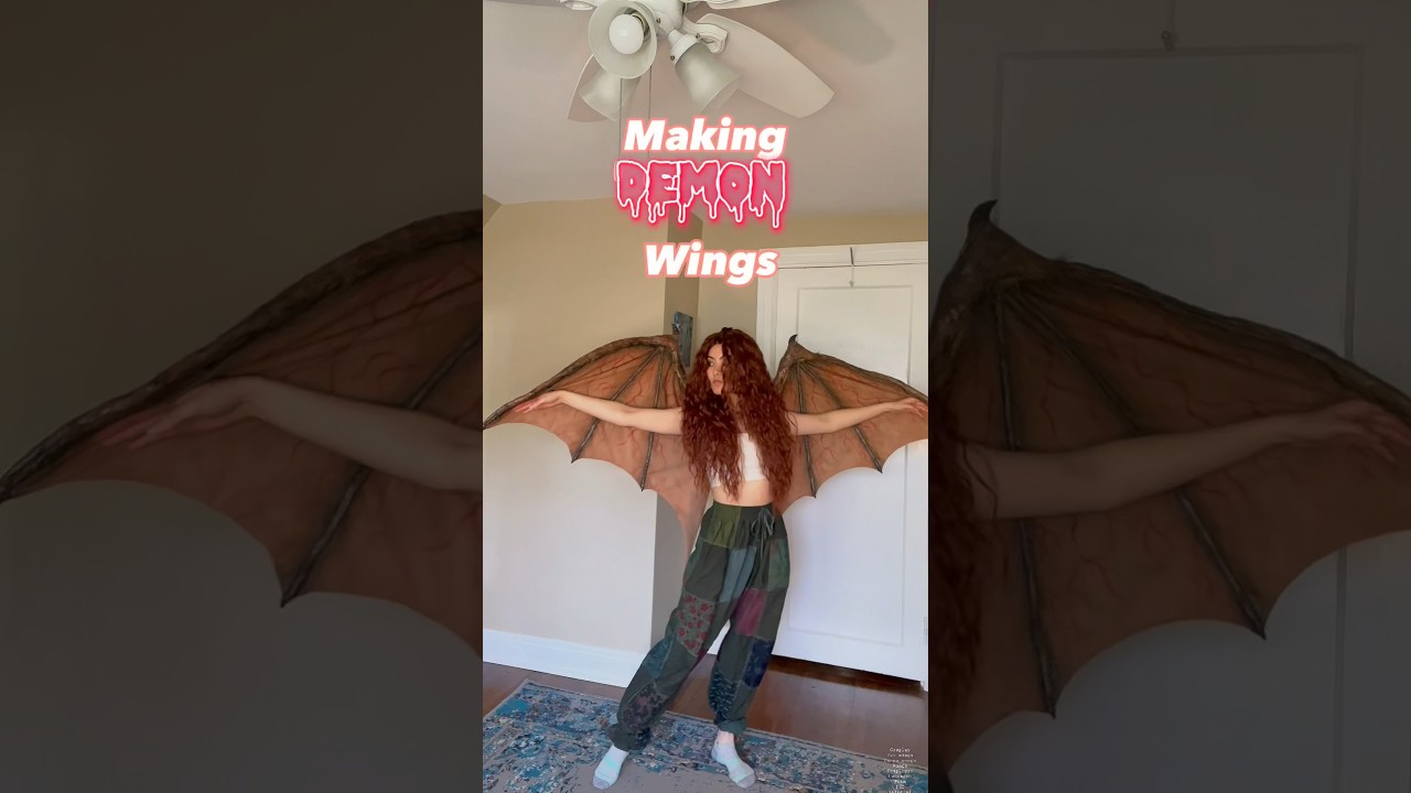 Fun commission! I want to make more to sell🦇🎉 #cosplay #cosplayer #wings #diy #handmade #demon