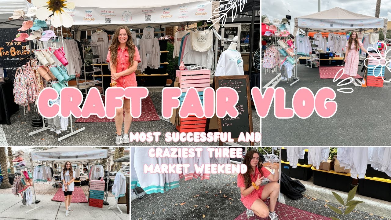 CRAZIEST & MOST SUCCESSFUL THREE MARKET WEEKEND | Craft Fair Setup | Vender Market | Studio Vlog #40