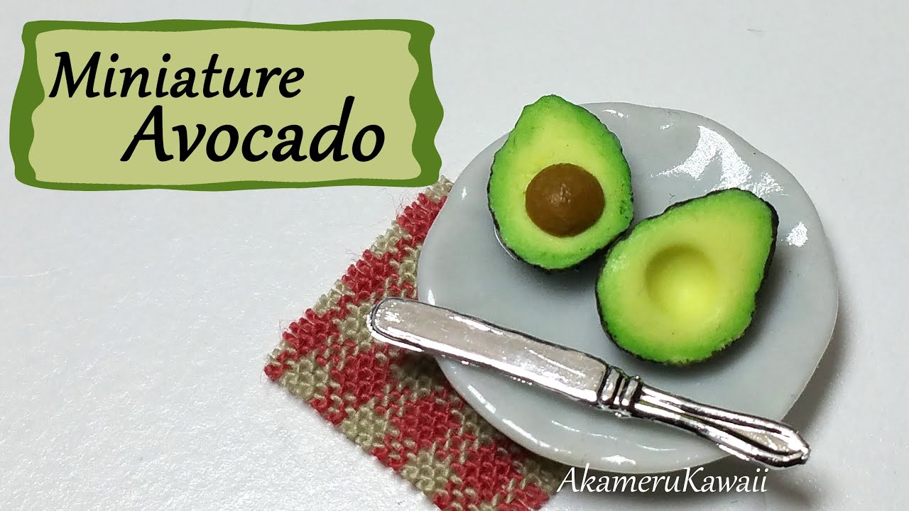 Easy Miniature Avocado - Polymer Clay Tutorial