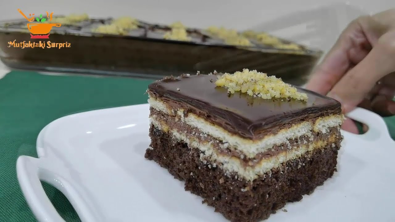 GANAJLI BİSKÜVİLİ ENFES BORCAM PASTASI😍BİR DİLİM ASLA YETMEZ😋😋😋