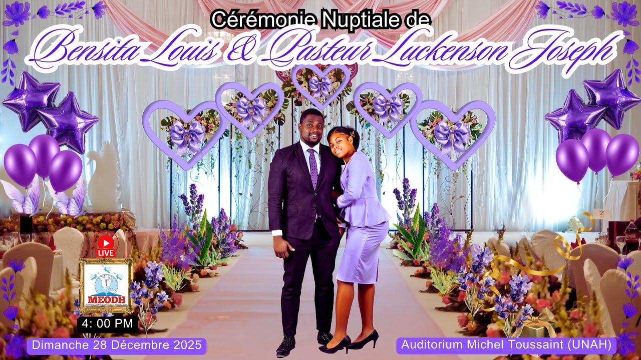 Cérémonie Nuptiale de Bensita Louis et Pasteur Luckenson Joseph (28/12/25)