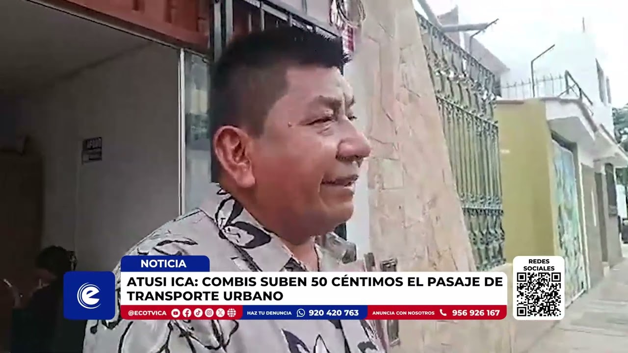 Ica: combis suben 50 céntimos el pasaje de transporte urbano