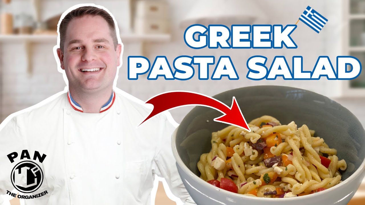 Salade de p&acirc;tes grecques INCROYABLE ET SAINE en moins de 10 MIN !!